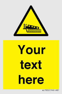 Custom warning grounding narrow boat on lock cill